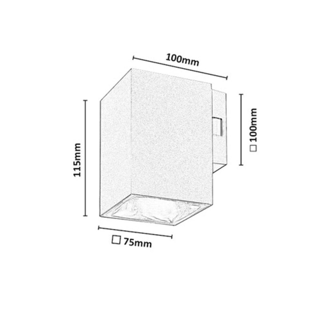 Venkovní nástěnné svítidlo, Urfa, LED 9 W, 900 lm, barevná teplota 2700, 4000, 6500 K, výška 11,5 cm, IP65, šedá-béžová, 77216