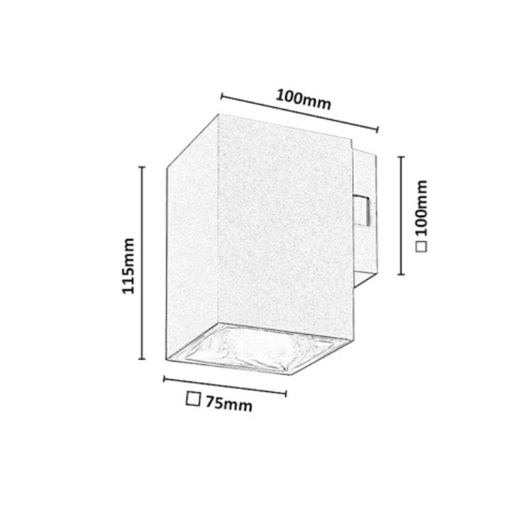 Venkovní nástěnné svítidlo, Urfa, LED 9 W, 900 lm, barevná teplota 2700, 4000, 6500 K, výška 11,5 cm, IP65, šedá-béžová, 77216
