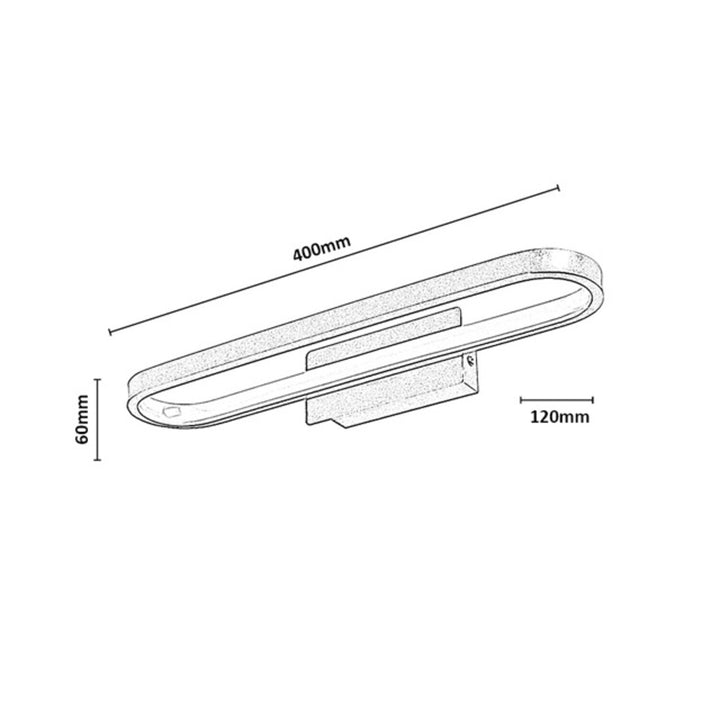 Koupelnové nástěnné svítidlo, Odran, LED 15 W, 1200 lm, 4000 K, délka 40 cm, barva gunmetal, IP44, 75114