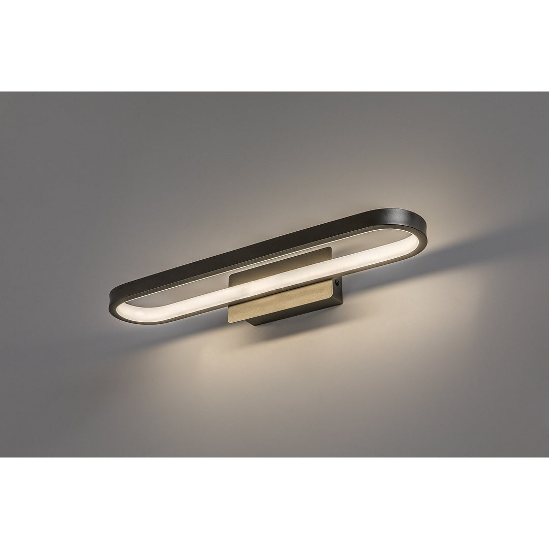 Koupelnové nástěnné svítidlo, Odran, LED 15 W, 1200 lm, 4000 K, délka 40 cm, barva gunmetal, IP44, 75114