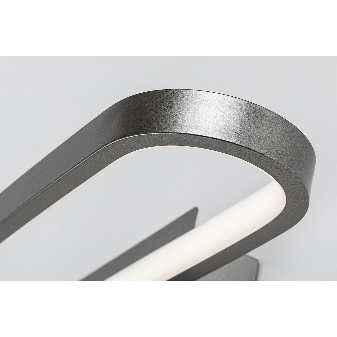 Koupelnové nástěnné svítidlo, Odran, LED 15 W, 1200 lm, 4000 K, délka 40 cm, barva gunmetal, IP44, 75114