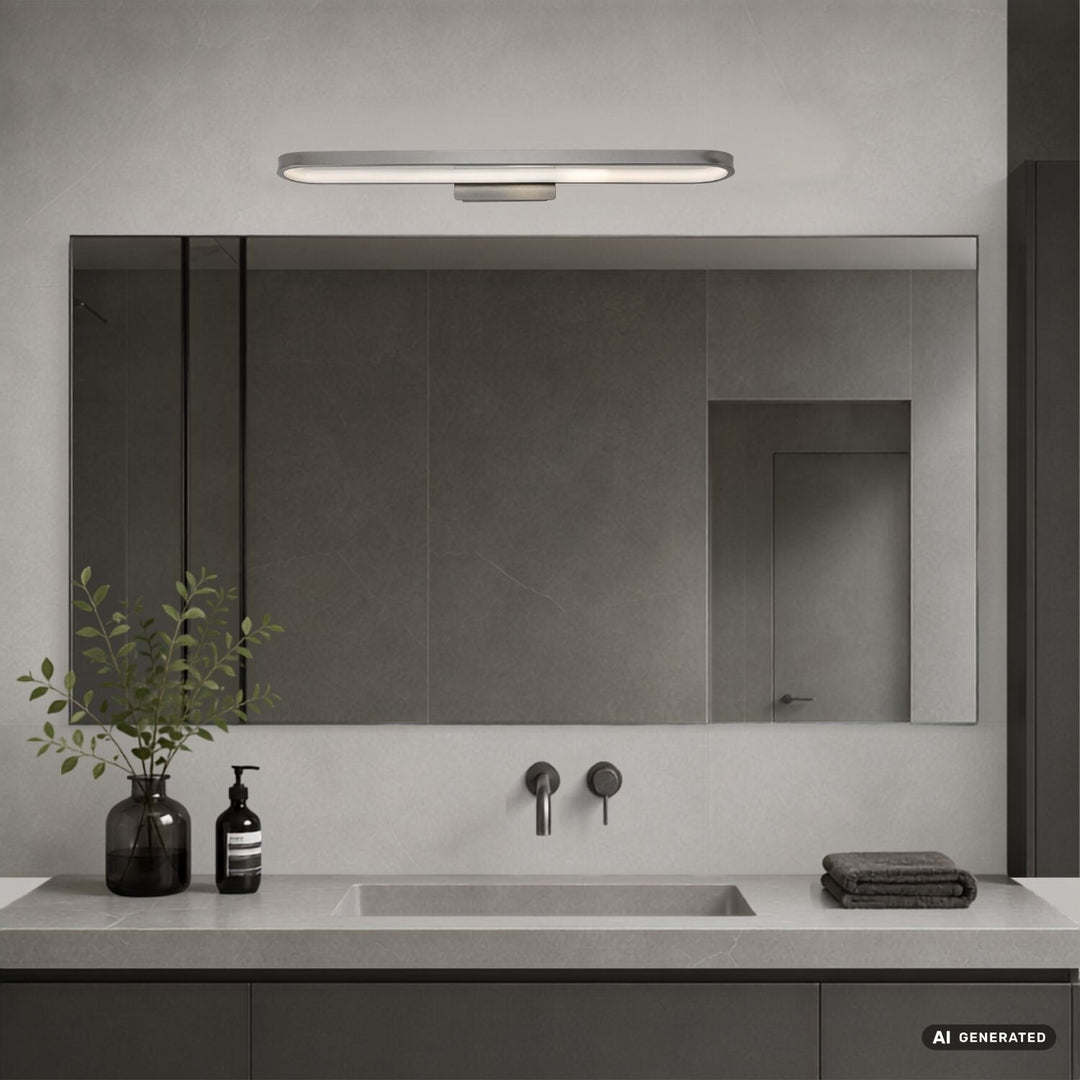 Koupelnová nástěnná lampa, Odran, LED 18 W, 1350 lm, 4000 K, délka 60 cm, barva gunmetal, IP44, 75115