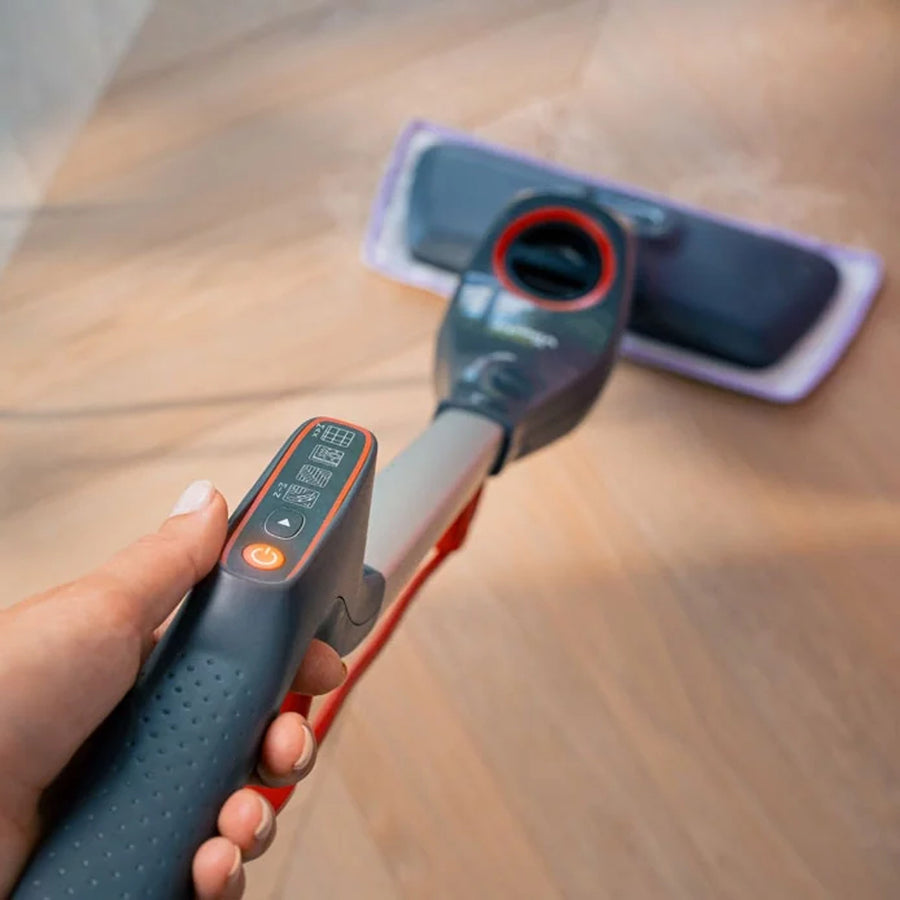 Parní mop Vileda Steam Plus XXL Pro, ničí 99,9 % bakterií, ideální pro velké plochy, pro všechny typy podlah, 180835