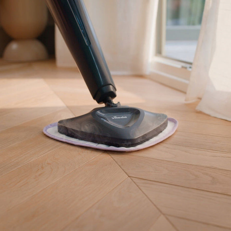 Parní mop Vileda Steam Plus Pro, ničí 99,9 % bakterií, rychle se zahřívá, vhodný pro všechny typy podlah, 180839