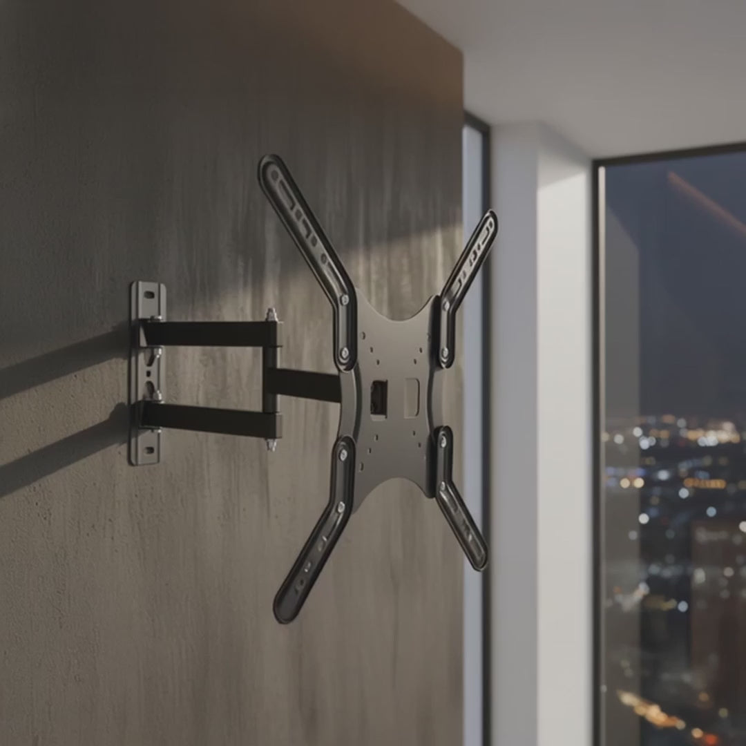 Věšák pro televizor nebo monitor 13-55" 30kg universální Maclean MC-759 černý max vesa 400x400