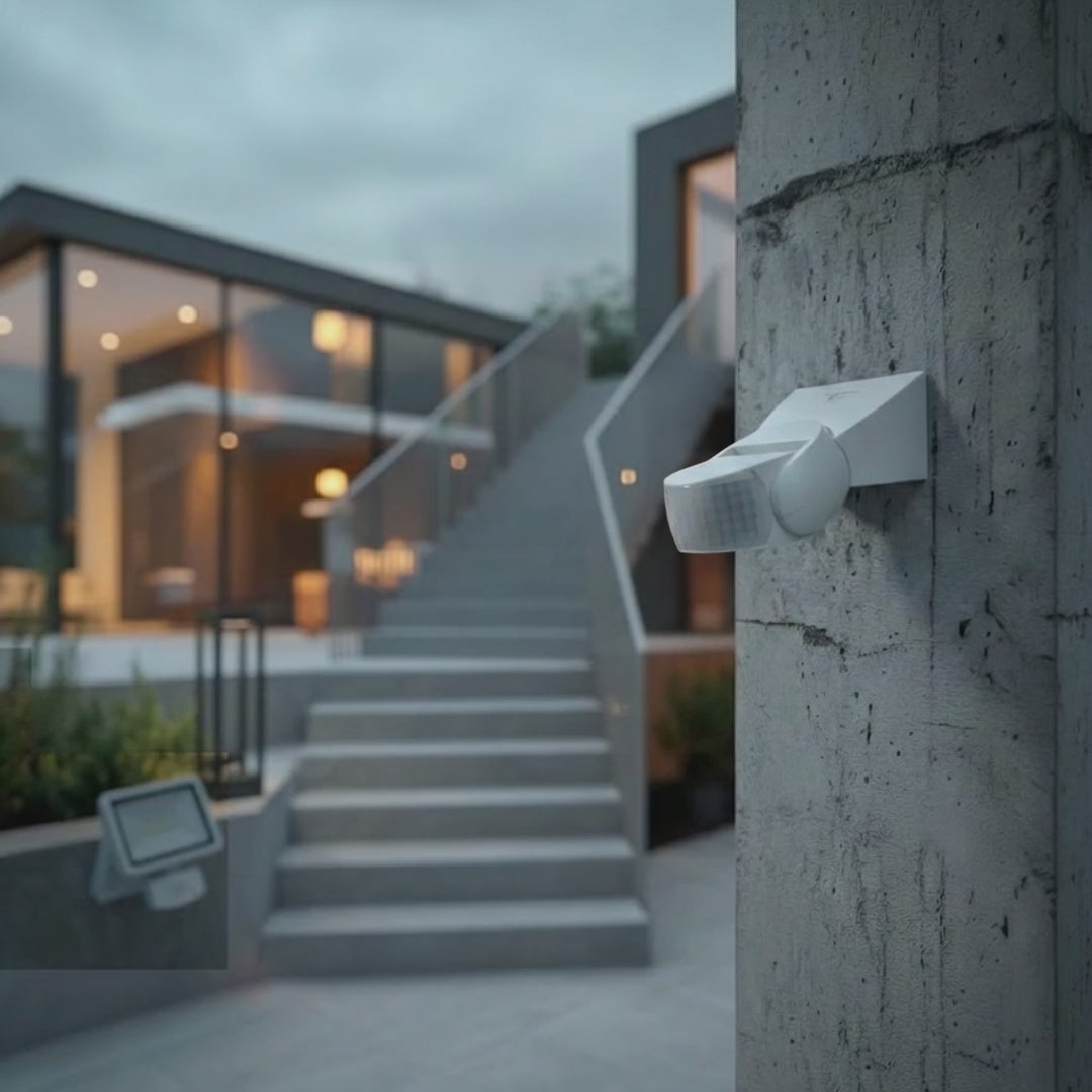 Infračervený snímač pohybu s dálkovým ovládáním IP65, max. 800 W (žárovka), max. 1200 W (LED) MCE241 Maclean Energy