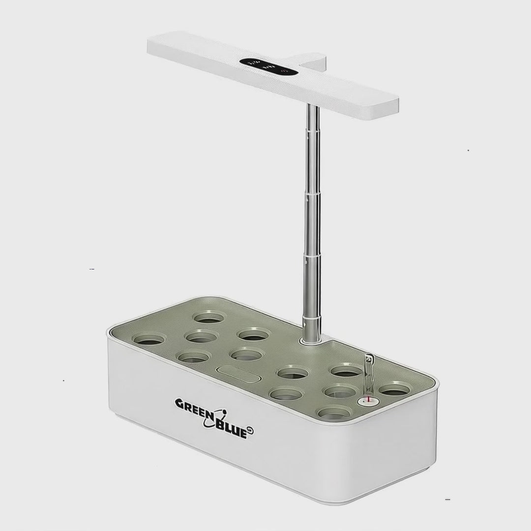 Inteligentní systém pro pěstování pokojových rostlin GreenBlue, SMART hrnec, objem 4 l, pro 12 rostlin, LED diody s plným spektrem, GB133