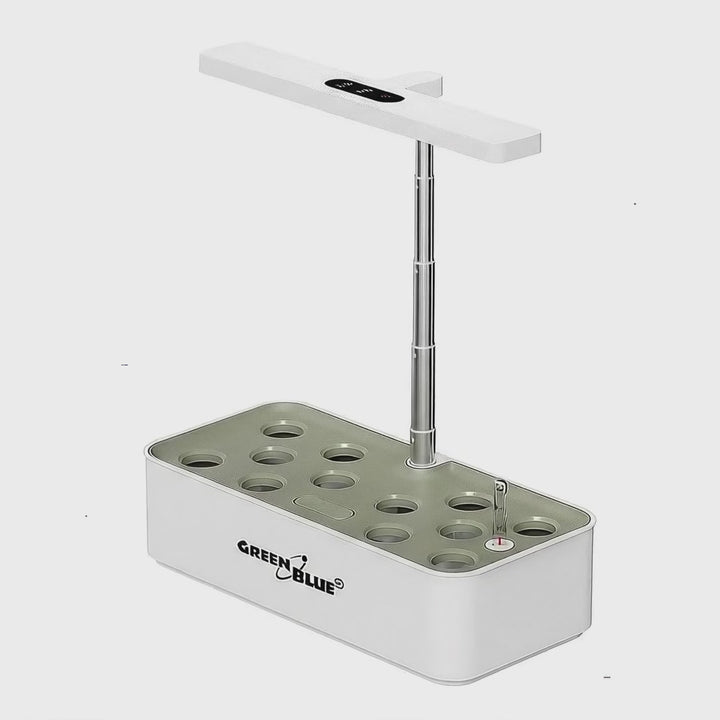 Inteligentní systém pro pěstování pokojových rostlin GreenBlue, SMART hrnec, objem 4 l, pro 12 rostlin, LED diody s plným spektrem, GB133