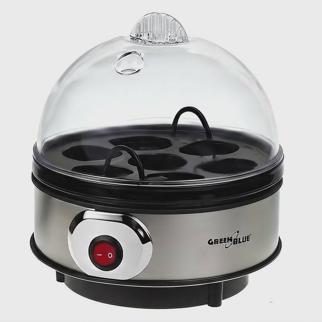 Automatický vařič vajec, příkon 400 W, až 7 vajec, odměrka, 220-240 V~, 50 Hz, GreenBlue GB572