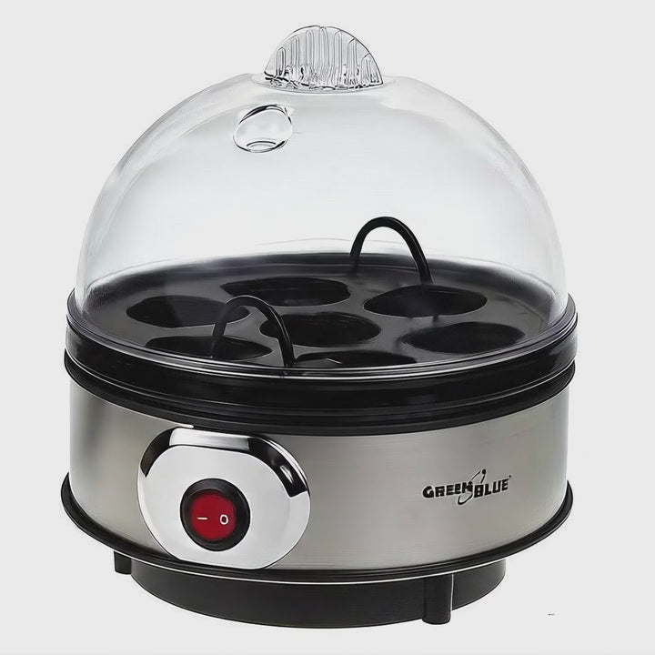 Automatický vařič vajec, příkon 400 W, až 7 vajec, odměrka, 220-240 V~, 50 Hz, GreenBlue GB572