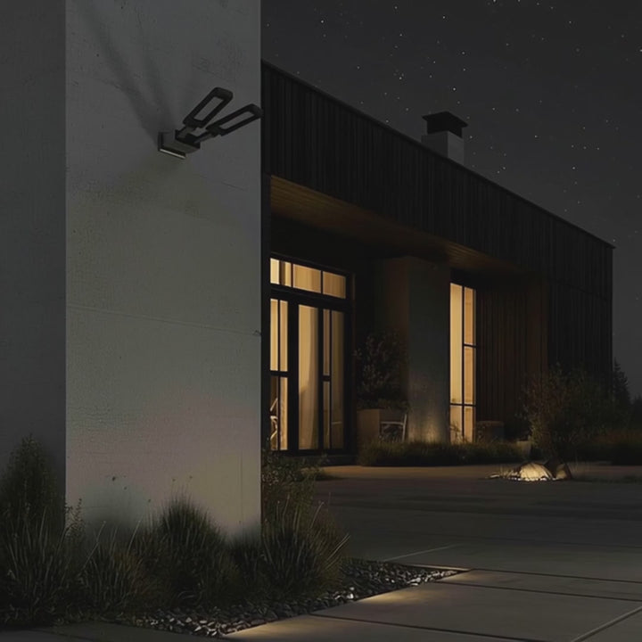 Solární pouliční lampa se senzorem pohybu a soumraku IP54 5W 2x 450 lumenů 6500K dva světelné zdroje dálkové ovládání solární lampy venkovní nástěnné světlo venkovní osvětlení 3 režimy osvětlení