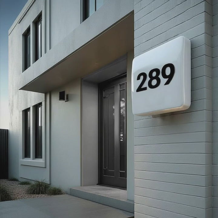 Světlo Maclean LED, domovní číslo, se soumrakovým senzorem, bílé, max. 10W, IP65, neutrální barva (4000K), max. 1000lm, MCE292 W