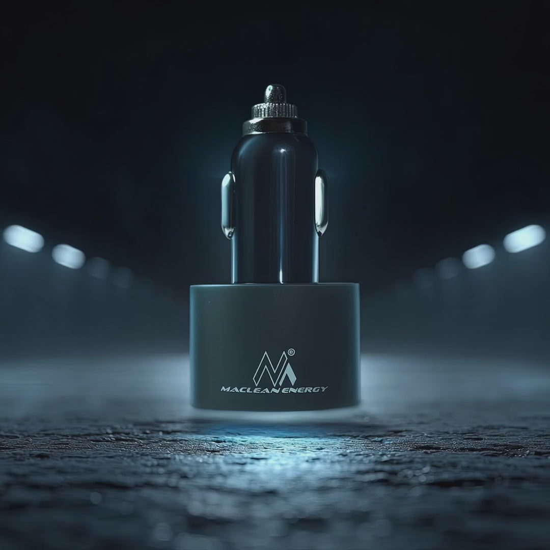 Nabíječka do auta USBUSB 5.2A. Vestavěný kabel 8PIN MCE76 pro Iphone