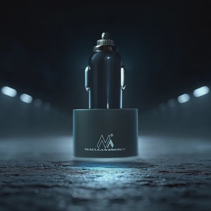 Nabíječka do auta USBUSB 5.2A. Vestavěný kabel 8PIN MCE76 pro Iphone