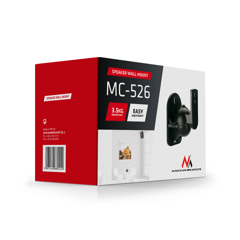 Univerzální držák na stěnu pro montáž reproduktorů Maclean MC-526 2 ks 3,5 kg