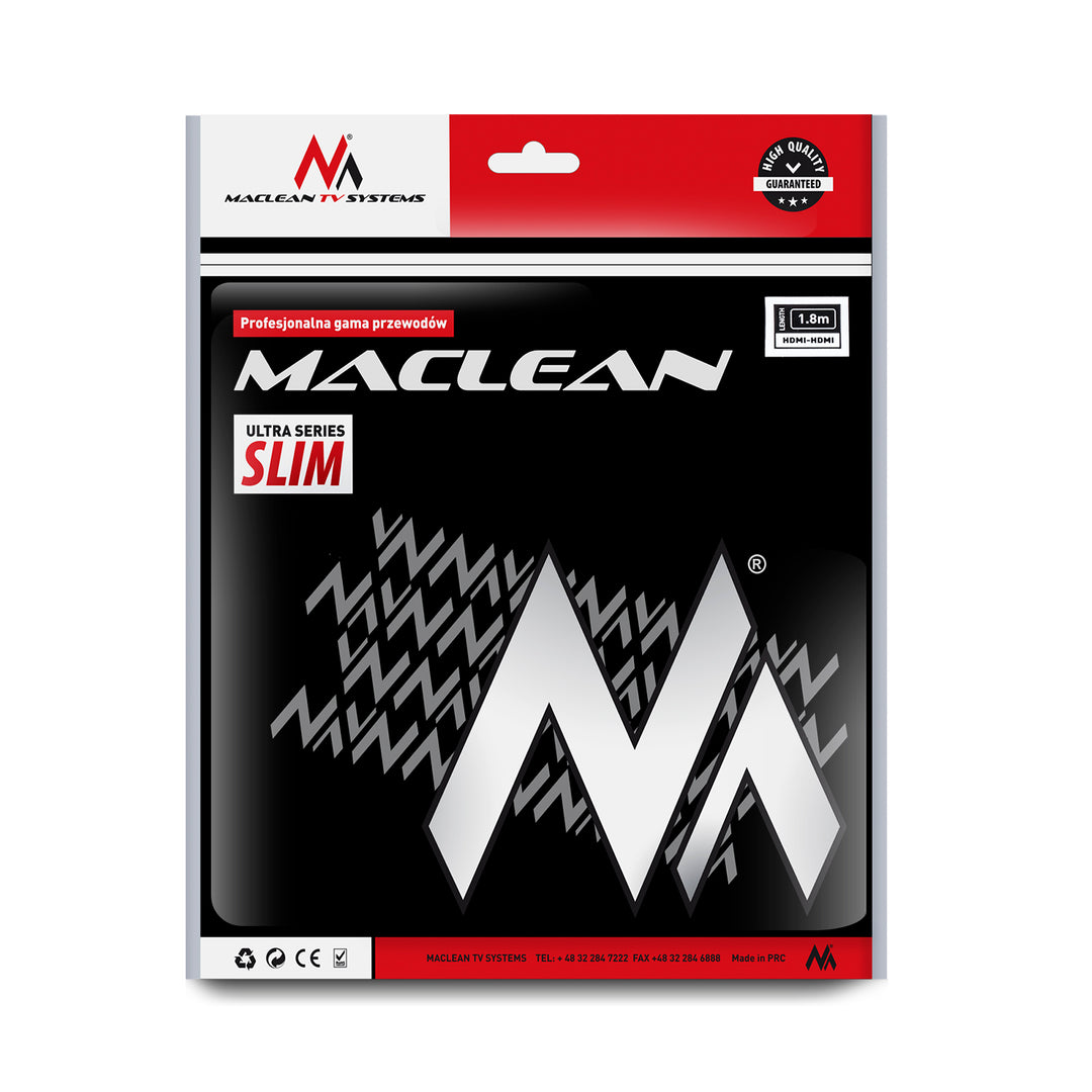 Vysoce kvalitní audio a video kabel HDMI-HDMI v1.4 1,8 m Maclean MCTV-5