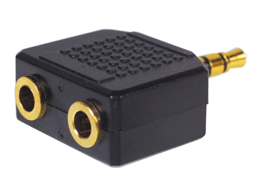 3,5mm jack konektor / 3,5mm jack zásuvka rozbočovač NH552 zlatý