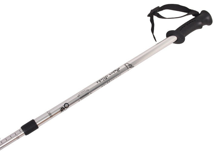 Nordic walking - vycházkové hole, hliníkový systém proti otřesům 65-135cm EUROBATT stříbrná barva