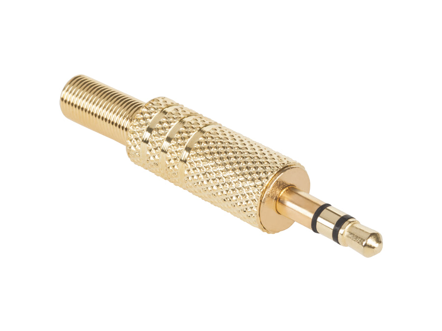 Připojte malý 3,5mm stereo zlatý konektor s kovovým krytem