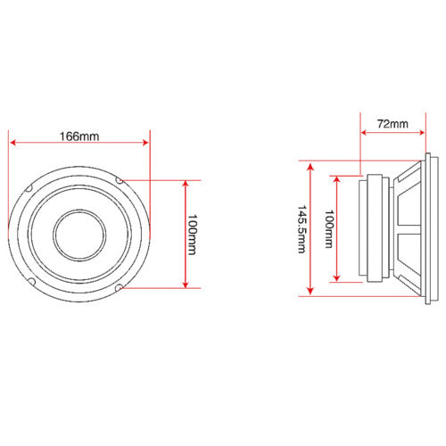 Reproduktor do auta A-165 200W 8Ohm 6,5 "Blow 1 kus
