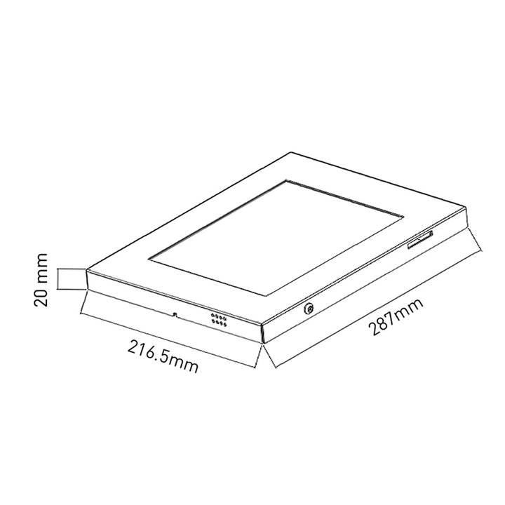 Reklamní držák kovové pouzdro na tablet s pojistkou Tab 1 2 3 10.1 montáž na stěnu Maclean MC-610