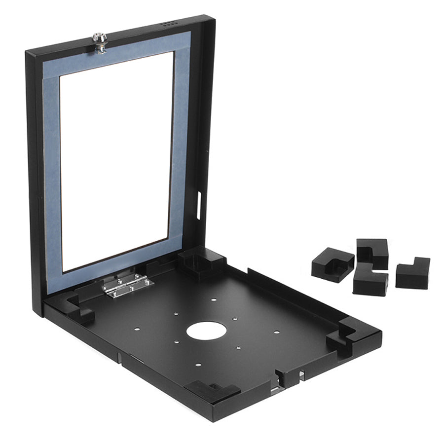 Reklamní držák kovové pouzdro na tablet s pojistkou Tab 1 2 3 10.1 montáž na stěnu Maclean MC-610