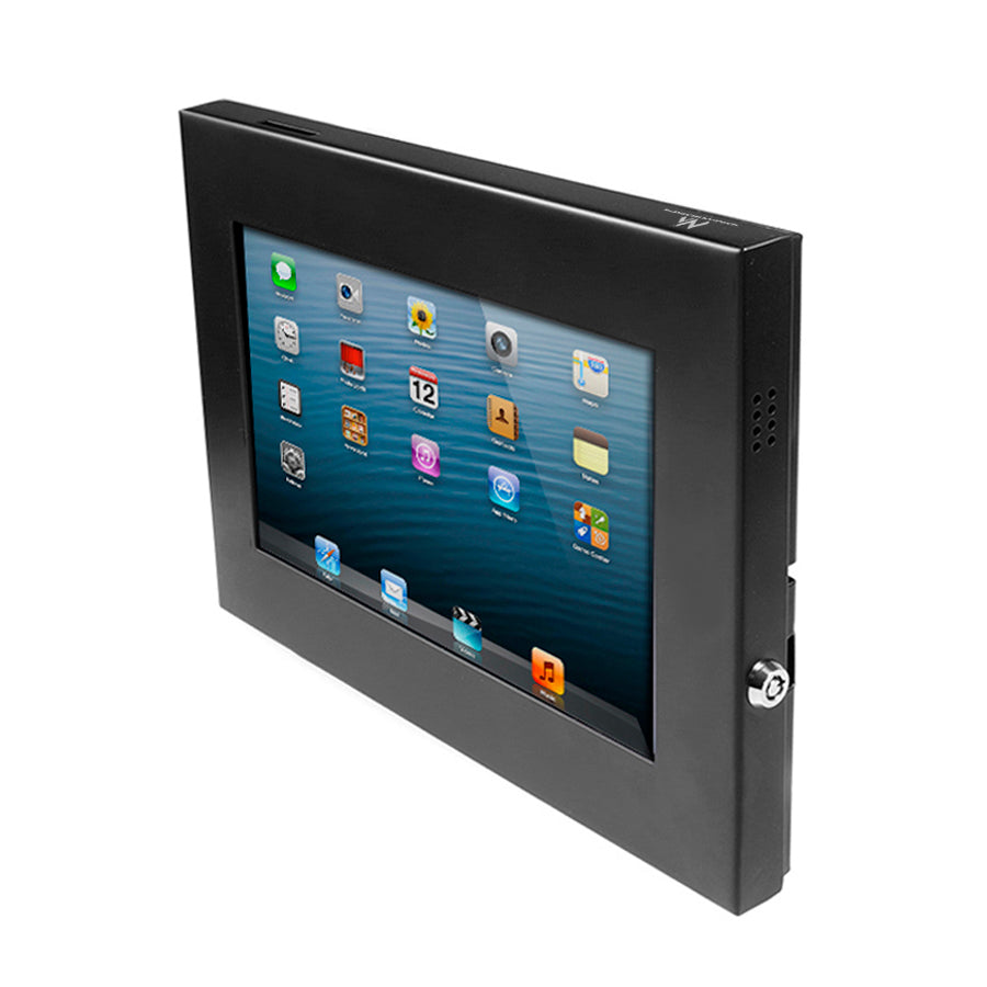 Reklamní držák kovové pouzdro na tablet s pojistkou Tab 1 2 3 10.1 montáž na stěnu Maclean MC-610