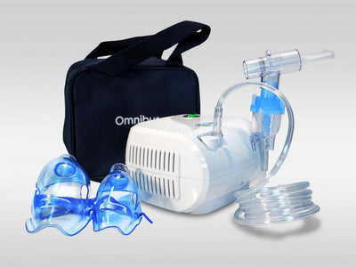 Pístový kompresorový inhalátor OMINBUS BR-CN116B - bílý
