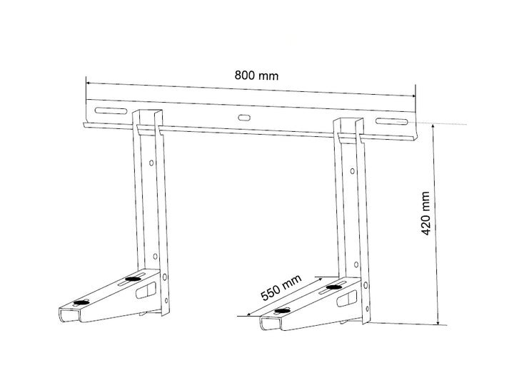 Držák  klimatizace  do 200 kg délce ramene 550mm z pozinkované oceli Maclean MC-623