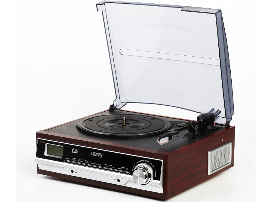 Gramofon + FM rádio CAMRY Klasický retro styl HOME AUDIO 3rychlostní gramofon