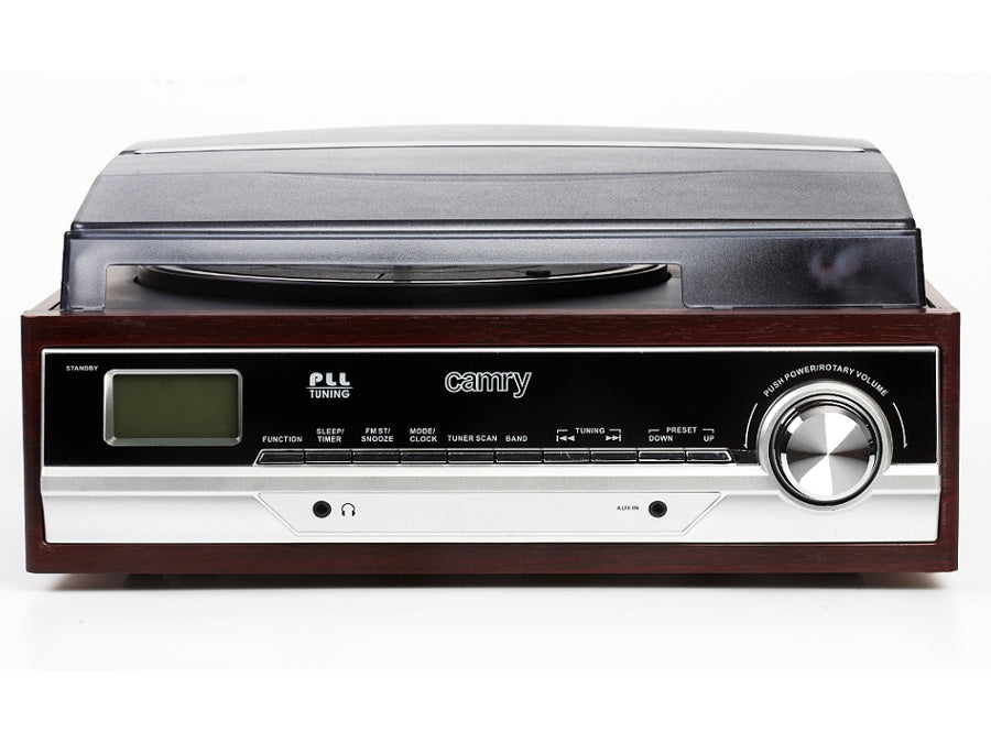 Gramofon + FM rádio CAMRY Klasický retro styl HOME AUDIO 3rychlostní gramofon