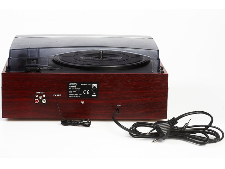 Gramofon + FM rádio CAMRY Klasický retro styl HOME AUDIO 3rychlostní gramofon
