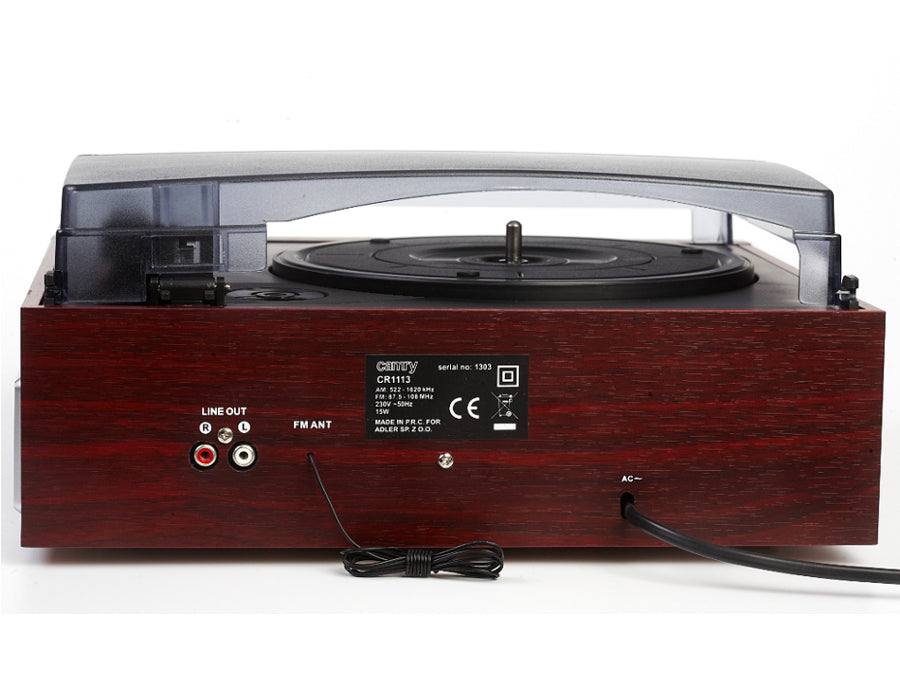 Gramofon + FM rádio CAMRY Klasický retro styl HOME AUDIO 3rychlostní gramofon