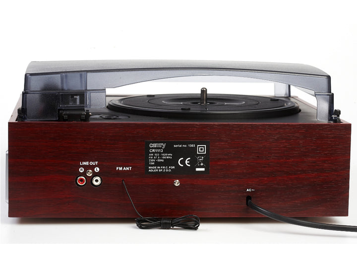 Gramofon + FM rádio CAMRY Klasický retro styl HOME AUDIO 3rychlostní gramofon