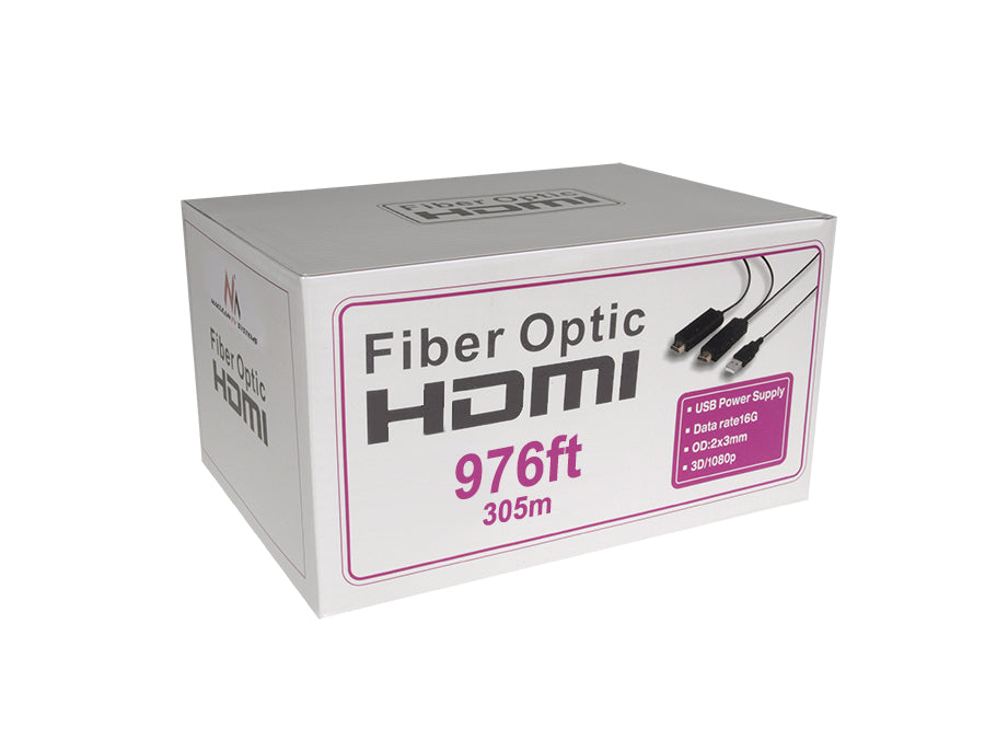 HDMI kabel - HDMI Optical 305m, 16Gb / s Maclean MCTV-683 FullHD 3D