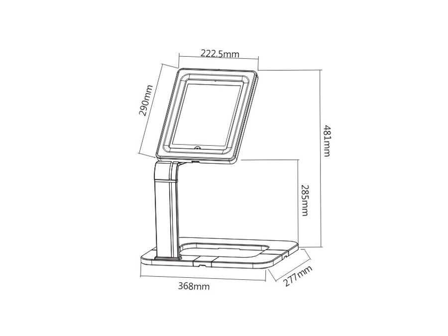 Stolní stojan, reklamní držák pro tablet, s blokádou Maclean MC-644 9,7 "-10,1" - univerzální