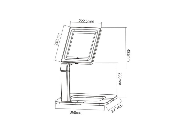 Stolní stojan, reklamní držák pro tablet, s blokádou Maclean MC-644 9,7 "-10,1" - univerzální