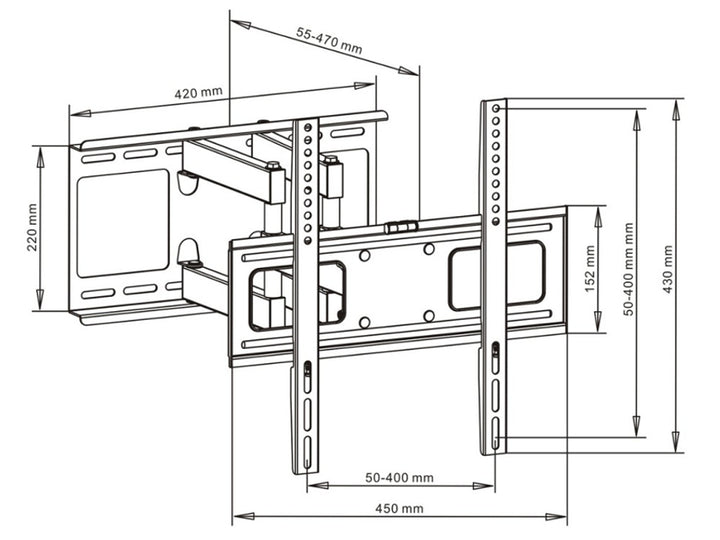 Držák pro TV LED / LCD / Plazma 23-55 "45kg AR-70 Art
