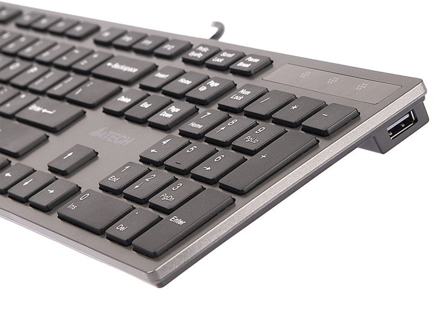 Klávesnice KV-300H Slim USB Hub USB A4-Tech ultra plochý
