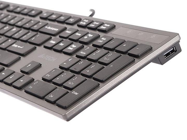 Klávesnice KV-300H Slim USB Hub USB A4-Tech ultra plochý