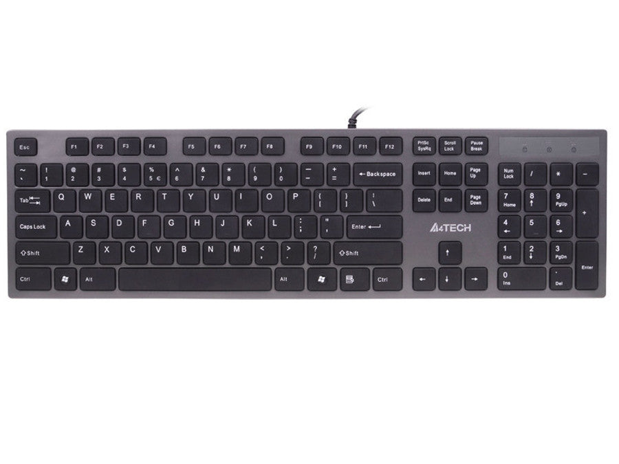 Klávesnice KV-300H Slim USB Hub USB A4-Tech ultra plochý