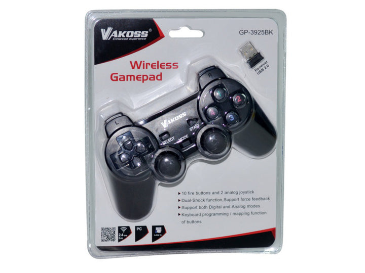 Vakoss GP-3925BK USB bezdrátový gamepad pad vibrace