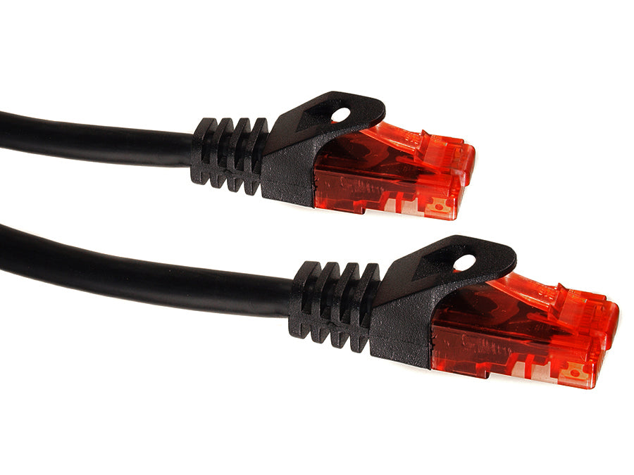 Síťový kabel UTP LAN CAT6 zakončený konektory RJ45, černý - 3m