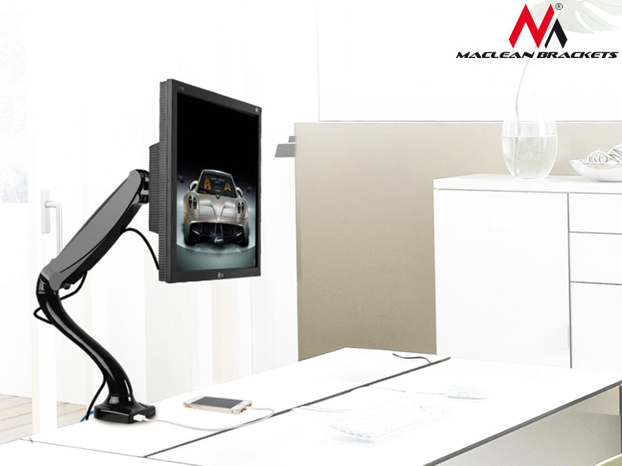 Držák pro LCD LED monitor 6kg USB 3.0 Maclean MC-673