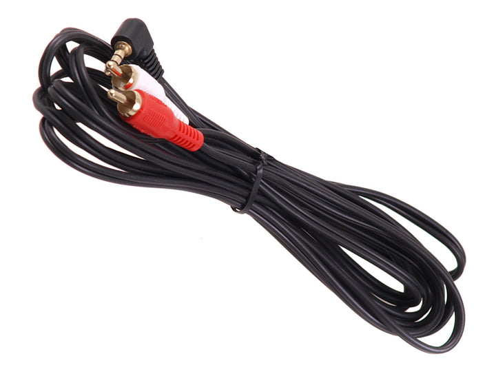 Vysoce kvalitní 3,5 mm úhlový mini jack-2RCA  1m  kabel Maclean MCTV-824