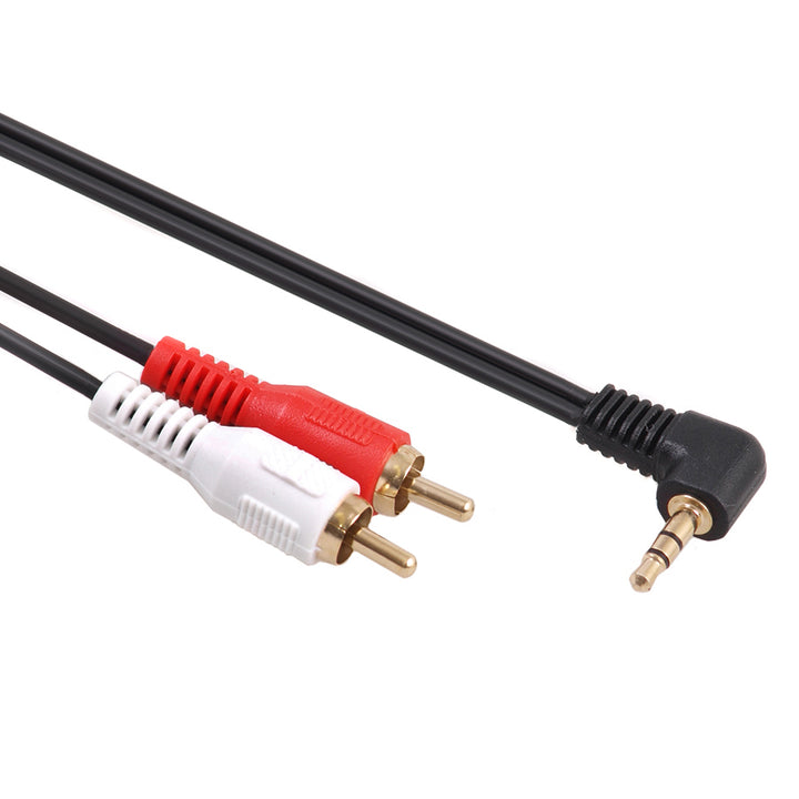 Vysoce kvalitní 3,5 mm úhlový mini jack-2RCA  1m  kabel Maclean MCTV-824