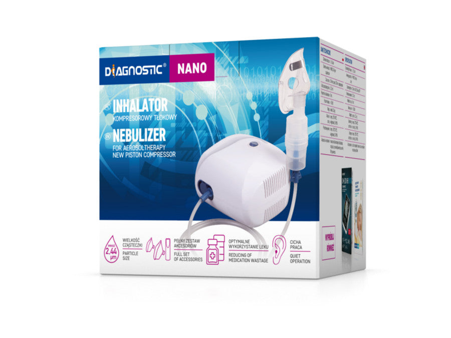 Kompresorový pístový inhalátor Diagnostic Nano s 2 maskami