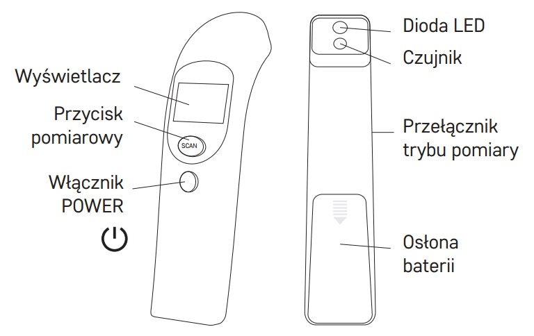 Diagnostický bezkontaktní teploměr NC300 s alarmem horečky