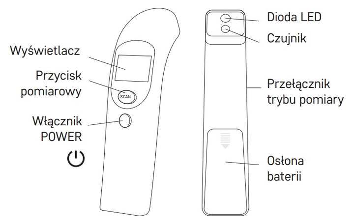 Diagnostický bezkontaktní teploměr NC300 s alarmem horečky