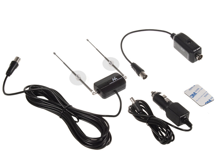TV anténa DVB-T univerzální auto domov  zesilovač, napájecí zdroj. 5V nebo 12V  Maclean MCTV-986